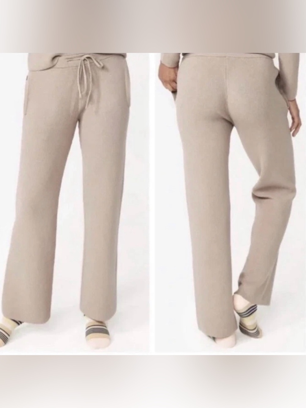 Figs Off-Shift Ribbed Knit Wide-Leg Lounge Pants Size XS